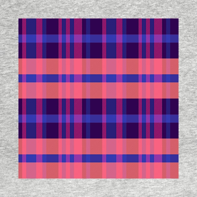 Vaporwave Aesthetic Iagan 2 Hand Drawn Textured Plaid Pattern by GenAumonier